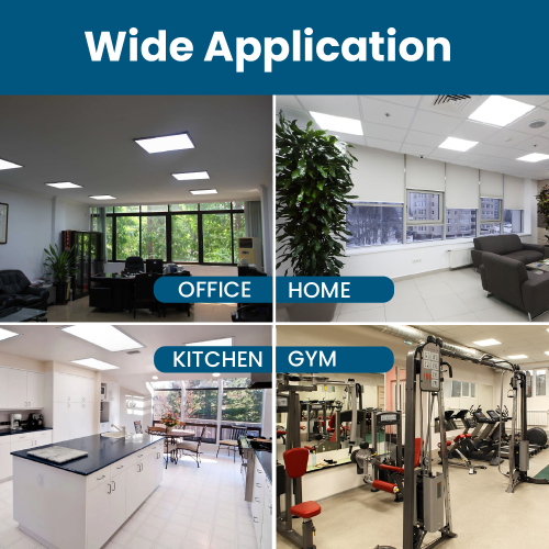 2x2 LED Flat Panel Light 5-Way CCT Adjustable Back-Lit LED Ceiling Light, 20-40W Power Range, Dimmable 5000LM Drop Ceiling Light, 3000K-6000K CCT