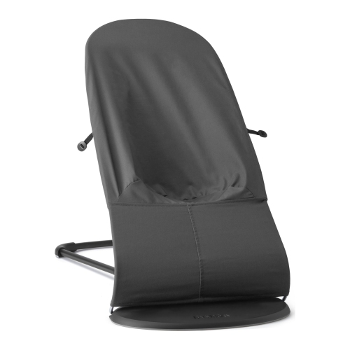 BabyBjorn Bouncer Balance in Soft Woven Fabric - Dark Grey on Black Frame