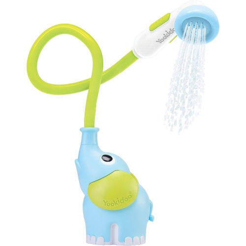 YOOKIDOO  Elephant Baby Bath Shower Head And Water Pump - In Blue