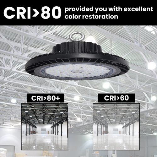 120-347V LED UFO High Bay Light, 240W 33600LM 5000K Daylight, LED Round Highbay Light, 0-10V Dimmable Commercial LED Shop Light, IP65 Waterproof cUL