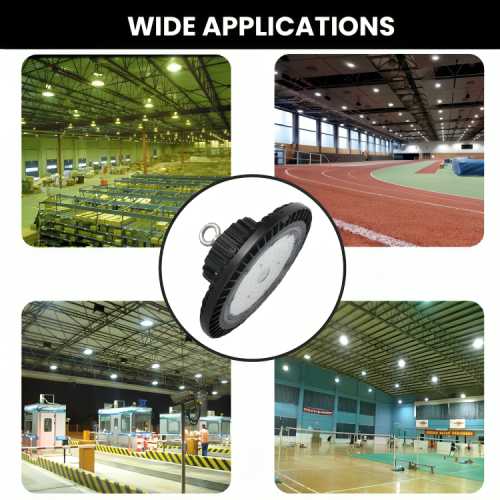 120-347V LED UFO High Bay Light, 240W 33600LM 5000K Daylight, LED Round Highbay Light, 0-10V Dimmable Commercial LED Shop Light, IP65 Waterproof cUL