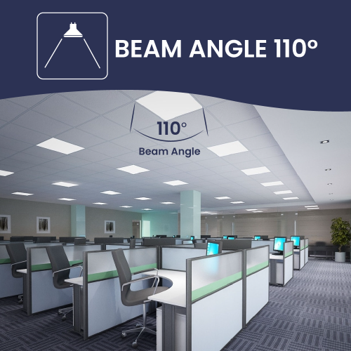 2x2 LED Flat Panel Light, 3-Way CCT 3500K-4000K-5000K Adjustable Back-Lit LED Panel, Pre-Select Wattage 25W-30W-40W, Dimming 0-10V, 5000LM Light,