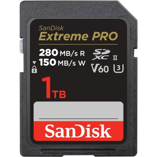 SanDisk 1TB Extreme PRO SDXC UHS-II Memory Card - C10, U3, V60, 6K, 4K UHD, SD Card - SDSDXEP-1T00-GN4IN