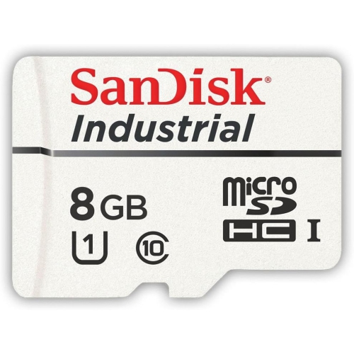 SanDisk Industrial MLC MicroSD SDHC UHS-I Class 10 SDSDQAF3-008G-I with SanDisk Adapter