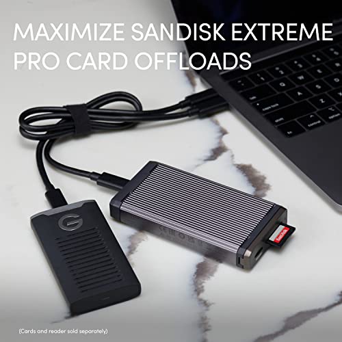 SanDisk Professional PRO-Reader SD et microSD - lecteur de cartes haute performance pour cartes SD et microSD - SDPR5A8-0000-GBAND, gris