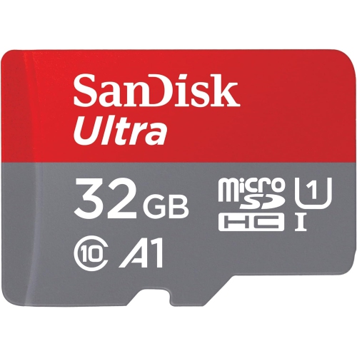 SanDisk 32GB Ultra microSDHC UHS-I Memory Card with Adapter - 120MB/s, C10, U1, Full HD, A1, Micro SD Card - SDSQUA4-032G-GN6MA