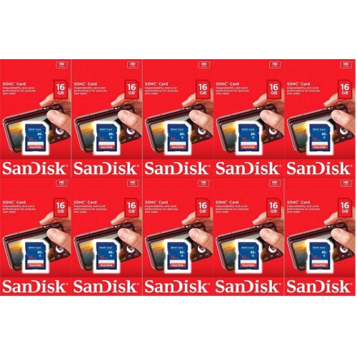 Sandisk 16GB SD Card Bundle SDHC Class 4 Flash Memory | Model SDSDB-016G-B35 |