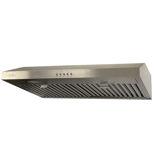 CROWN 30" 800 CFM Powerful Stainless Steel Under Cabinet Range Hood - Ultra Quiet Design with Adjustable Speed Control - Stylish & Efficient Kitchen