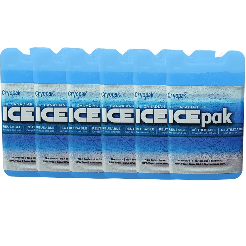 Cryopak - Pack of 6 Reusable IcePak, Non-Toxic, Blue