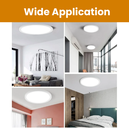 Plafonnier encastré à DEL de 12 po, plafonnier à intensité réglable, 28&nbsp;W 3200LM, surface de montage ronde à profil bas, 3CCT sélectionnable,