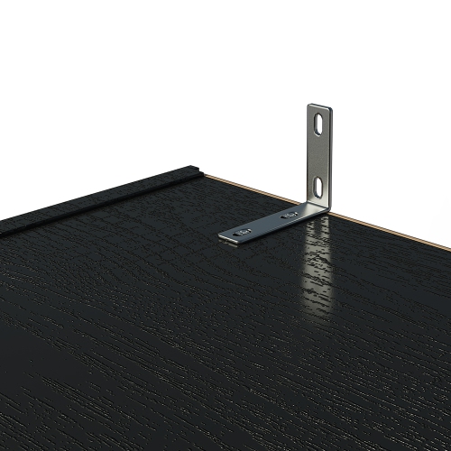 Madesa 2 Door Storage Cabinet with Ample Shelf Space 31"L Utility Armoire Closet Modern Entryway and Bedroom Organization Unit - Black