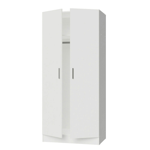 Madesa 2 Door Storage Cabinet with Ample Shelf Space 31"L Utility Armoire Closet Modern Entryway and Bedroom Organization Unit - White
