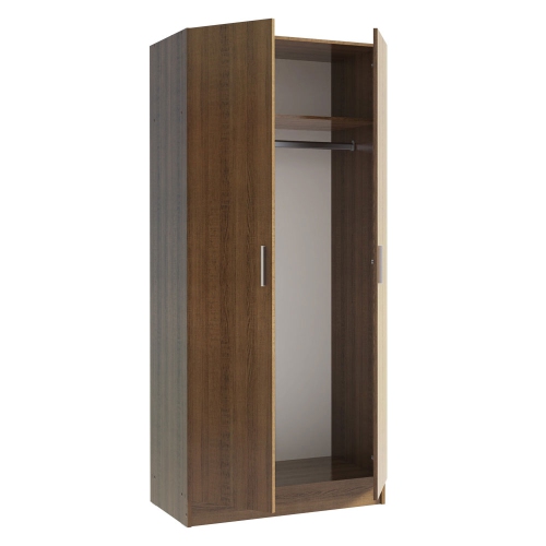 Madesa 2 Door Storage Cabinet with Ample Shelf Space 31"L Utility Armoire Closet Modern Entryway and Bedroom Organization Unit - Brown