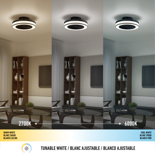 Artika Ceiling Fan with LED Light- Black