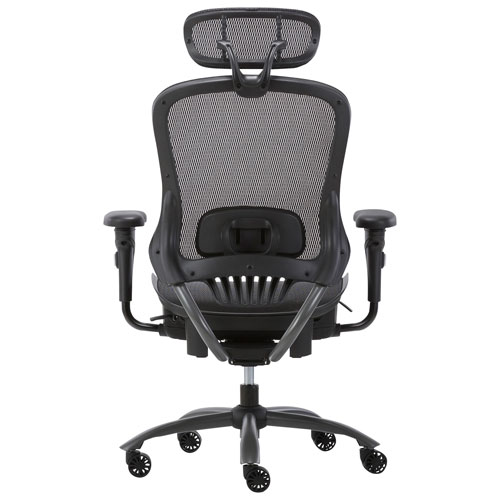 TygerClaw High Back Mesh Chair with Adjustable Arms - Black
