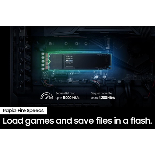 Samsung 990 M.2 2280 1TB PCI-E Gen 5 x2, NVMe 2.0 Internal Solid State Drive w/ Micro Connectors 5mm Low-Profile Heat Sink Kit & Mounting Screws