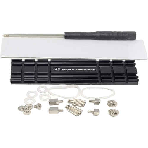 Samsung 990 M.2 2280 1TB PCI-E Gen 5 x2, NVMe 2.0 Internal Solid State Drive w/ Micro Connectors 5mm Low-Profile Heat Sink Kit & Mounting Screws