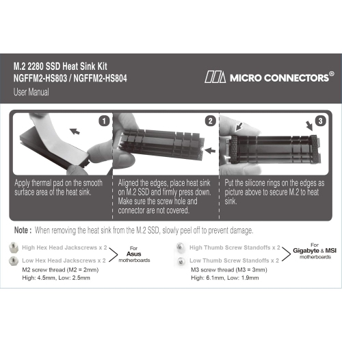 Samsung 990 M.2 2280 1TB PCI-E Gen 5 x2, NVMe 2.0 Internal Solid State Drive w/ Micro Connectors 5mm Low-Profile Heat Sink Kit & Mounting Screws