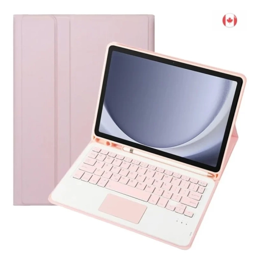 Samsung Galaxy Tab A9+ X210/X215/X216 Leather Case | Wireless Keyboard with Touchpad & Pen Slot - Pink