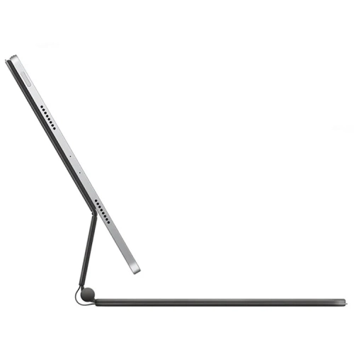 iPad Air 13 / Pro 12.9 (2018-2022) Leather Case with Keyboard | Floating Design - Black