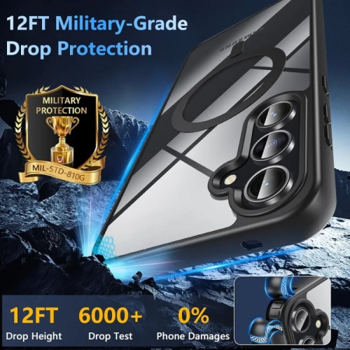 Samsung A35 5G Case | Magnetic Shockproof Military Grade Drop Protection with Screen Protector