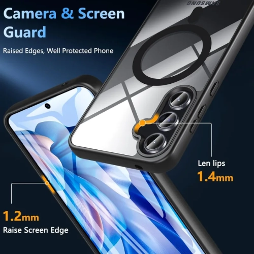Samsung A35 5G Case | Magnetic Shockproof Military Grade Drop Protection with Screen Protector