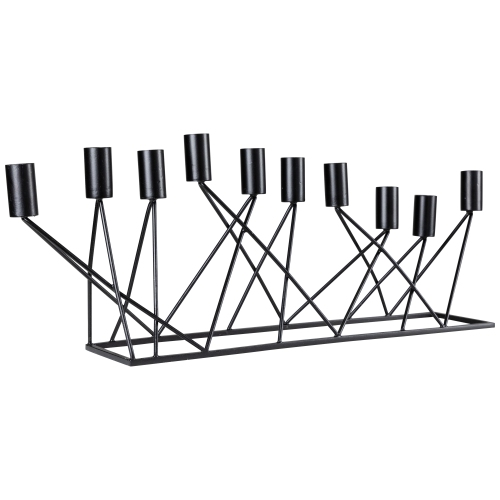 Modern 10 Taper Candle Holder Candelabra - 22.5" - Black