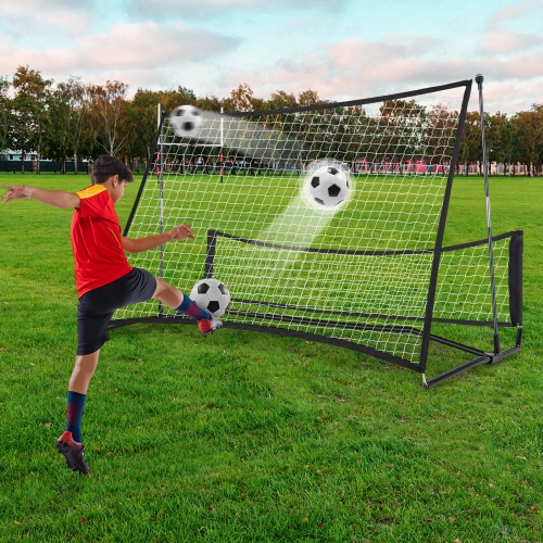 Costway 2-in-1 Portable Soccer Trainer with Carrying Bag to Enhance Soccer Passing Skill