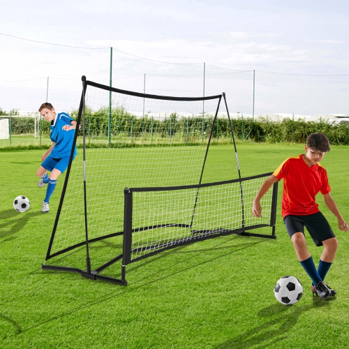 Costway 2-in-1 Portable Soccer Trainer with Carrying Bag to Enhance Soccer Passing Skill