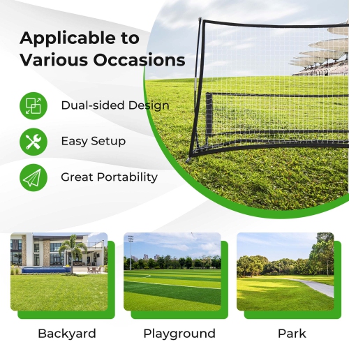 Costway 2-in-1 Portable Soccer Trainer with Carrying Bag to Enhance Soccer Passing Skill