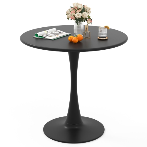 COSTWAY  31.5" Round Dining Table With Anti-Slip Pp Ring Modern Bistro Table for Dining Room