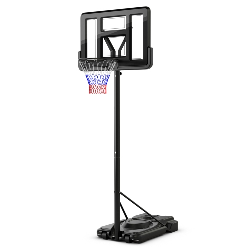 Goplus Portable Basketball Hoop 7.5-10FT Adjustable Basketball Goal System