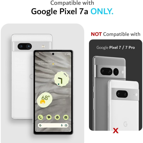 TUDIA MergeGrip Google Pixel 7a Case Military Grade - Matte Black