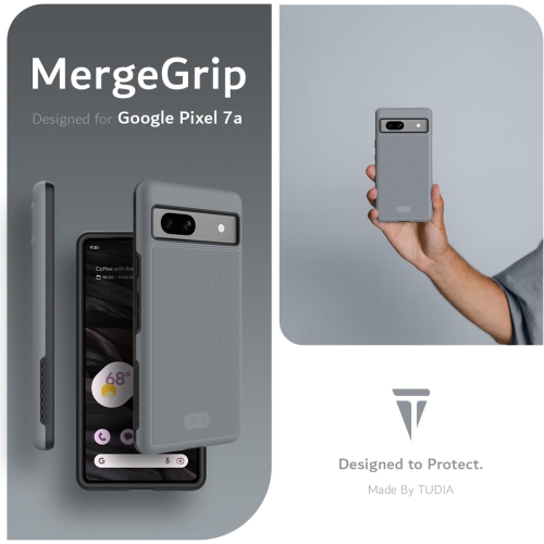 TUDIA MergeGrip Google Pixel 7a Case Military Grade - Gray