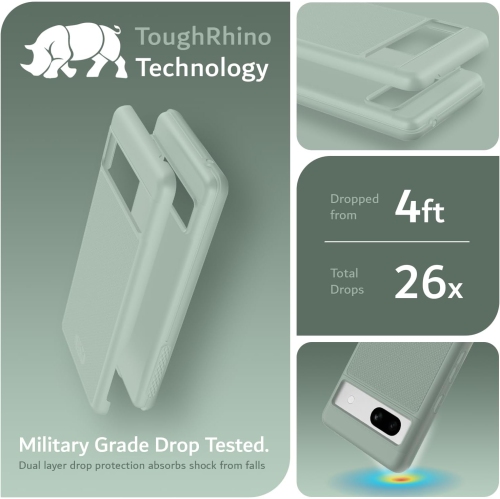 TUDIA MergeGrip Google Pixel 7a Case Military Grade - Green Lily