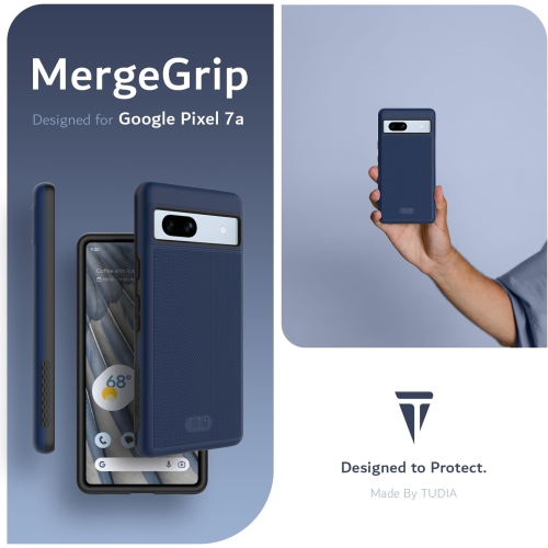 Étui MergeGrip de TUDIA pour Pixel 7a de Google de qualité militaire - Indigo