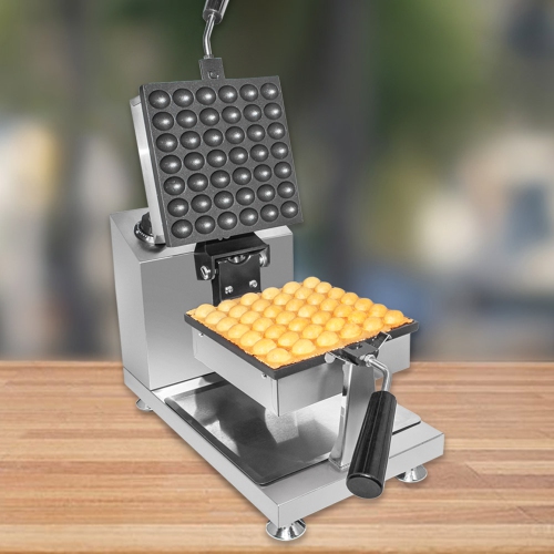 A-bw311 bubble waffle maker machine | square-shaped bubble waffle iron | improved thermostat | manual | nonstick