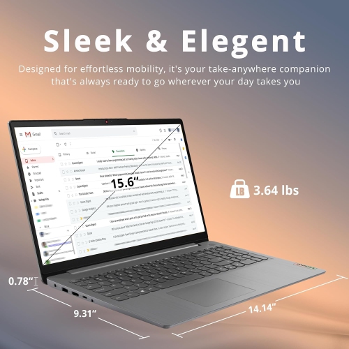 Lenovo Ideapad 3i 15.6" FHD Touchscreen Laptop, Intel Core i3-1115G4, 1TB PCIe SSD, 40GB RAM, Intel UHD Graphics, Num Pad, Webcam, Wi-Fi 6, Windows