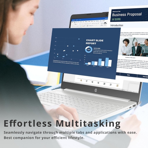 HP 15.6" HD Touchscreen Laptop, Intel Core i3-1215U, 256GB PCIe SSD, 16GB RAM, Intel UHD Graphics, 720p HD Camera, Bluetooth, Win 11, Natural Silver,