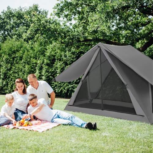 Costway Pop-up Camping Tent for 2-3 People with Carry Bag & Rainfly for Backpacking Hiking