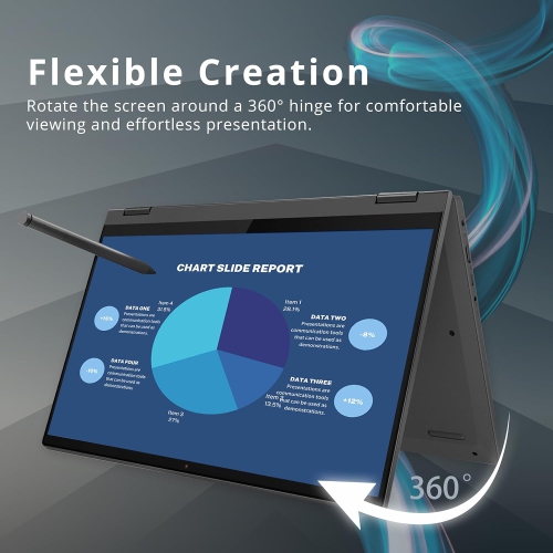 Lenovo IdeaPad Flex 5 15.6" FHD Touchscreen Laptop, Intel Core i5 1135G7, 2TB PCle SSD, 8GB RAM, Intel Iris Xe Graphics, Fingerprint Reader, Gray,