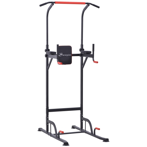 SOOZIER  Power Tower \w Adjustable Height, Pull Up Station \w Dip Bar, Multi-Function Gym Equipment for Home And Office Strength Training Workout