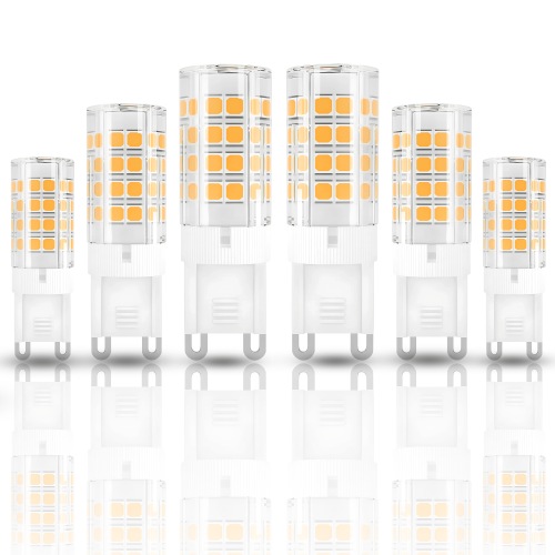 G9 LED Bulb Dimmable, 7W Halogen Light Bulb, 3000K Warm White, 600LM, Ideal for Chandelier, Ceiling Fan Lighting, Standard G9 Bi-Pin Base - (Pack of