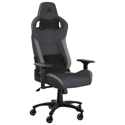 Fauteuil de jeu ergonomique en tissu T3 Rush de Corsair - Anthracite/Gris