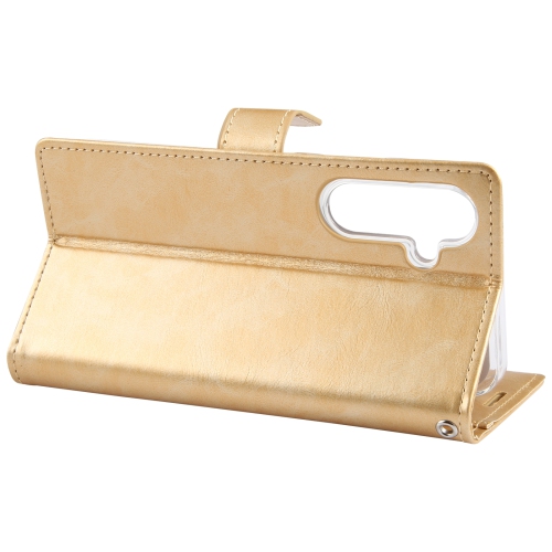 TopSave Goospery BLUEMOON Card Slot w/Magnetic Clip Leather Folio Wallet Flip For Samsung Galaxy A35 5G 6.6", Gold