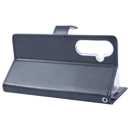 TopSave Goospery BLUEMOON Card Slot w/Magnetic Clip Leather Folio Wallet Flip For Samsung Galaxy A35 5G 6.6", Navy Blue