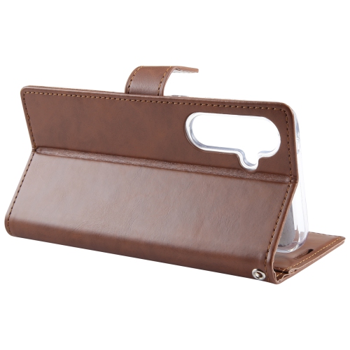 TopSave Goospery BLUEMOON Card Slot w/Magnetic Clip Leather Folio Wallet Flip For Samsung Galaxy A35 5G 6.6", Brown