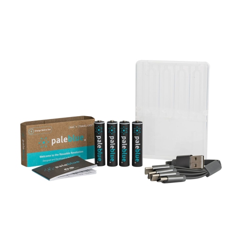 (4) piles rechargeables intelligentes USB AAA avec câble de chargement 4-en-1