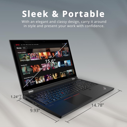Lenovo ThinkPad T15g Gen 1 15.6" 4K Touchscreen Laptop, Intel Xeon W-10855M Processor, 1TB PCIe SSD, 32GB RAM, GEForce RTX2080, Black, Win 10 Pro,