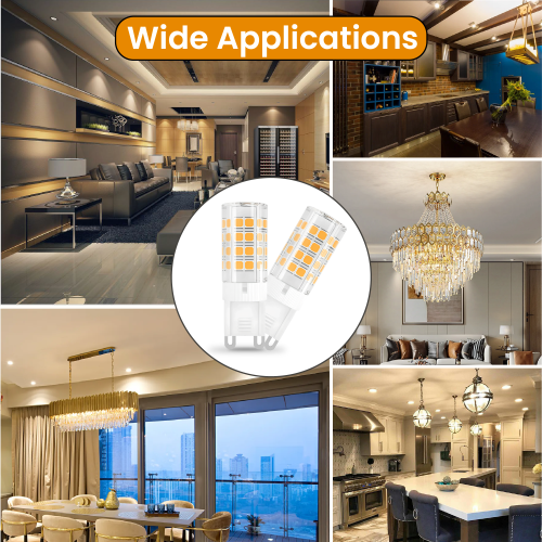 G9 LED Bulb Dimmable, 7W Halogen Light Bulb, 3000K Warm White, 600LM, Ideal for Chandelier, Ceiling Fan Lighting, Standard G9 Bi-Pin Base - (Pack of
